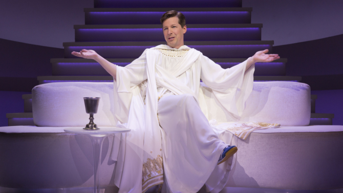 Sean Hayes as God in “An Act of God,” written by God, transcribed by David Javerbaum and directed by Joe Mantello. “An Act of God” is now playing at the Center Theatre Group/Ahmanson Theatre through March 13, 2016. Tickets are available at CenterTheatreGroup.org or by calling (213) 972-4400. Contact: CTG Media and Communications / (213) 972-7376 / CTGMedia@ctgla.org Photo Credit: Jim Cox