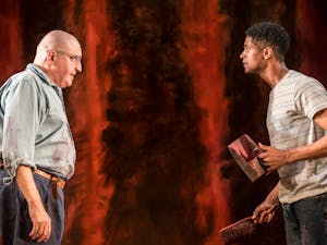 Photo Credit: Alfred Molina and Alfred Enoch in "Red" by Johan Persson.